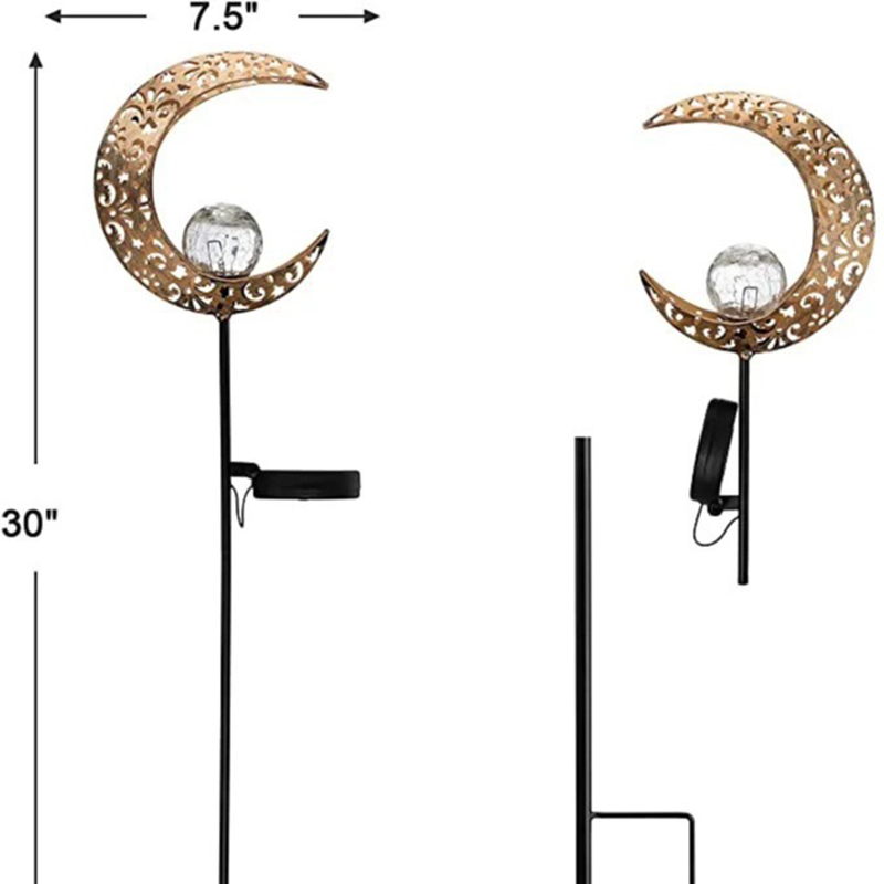 Solar Garden Decorations Moon, Sun and Star Stake Lights